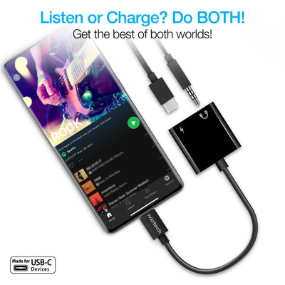 Naztech USB-C & 3.5mm Audio + Charge Adapter (15163-HYP)