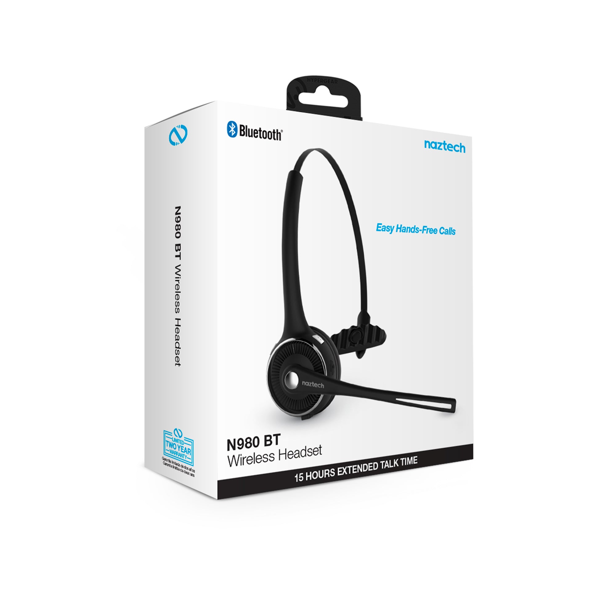 Naztech N980 BT Over-the-Head Headset w Base (15183-HYP)