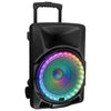 15” Portable Bluetooth Speaker w True Wireless Stereo & LED Lights (IQ-8115DJBT)