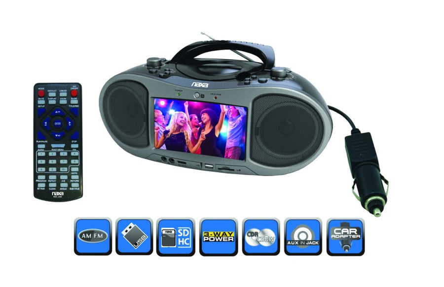 7" Bluetooth® DVD Boombox (NDL-256)