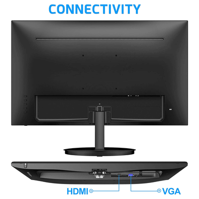 Norcent 24 Inch Frameless Computer Monitor FHD 75HZ VA with Built-In Speakers