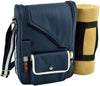 Picnic at Ascot Bordeaux Wine & Cheese Cooler Bag with Glass Wine Glasses & Blanket (535X)