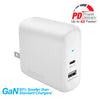 Naztech PD68W GaN Dual Wall Charger for Simultaneous Device Charging (15483-HYP)