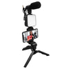 Smartphone Vlogging Kit with Grip Rig and Stereo Microphone plus LED Light (SC-2910VK)