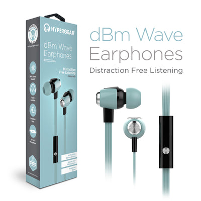HyperGear dBm Wave Earphones w Mic 3.5mm (WAVPHONES-PRNT)